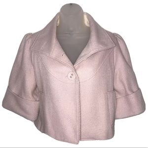 Guess pink wool blend cropped coat.